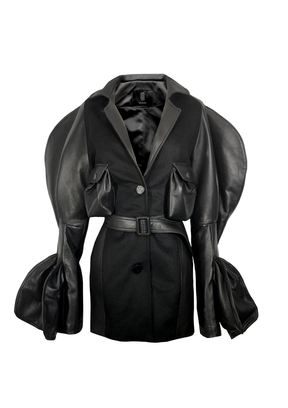 Lambskin Leather with wool blend