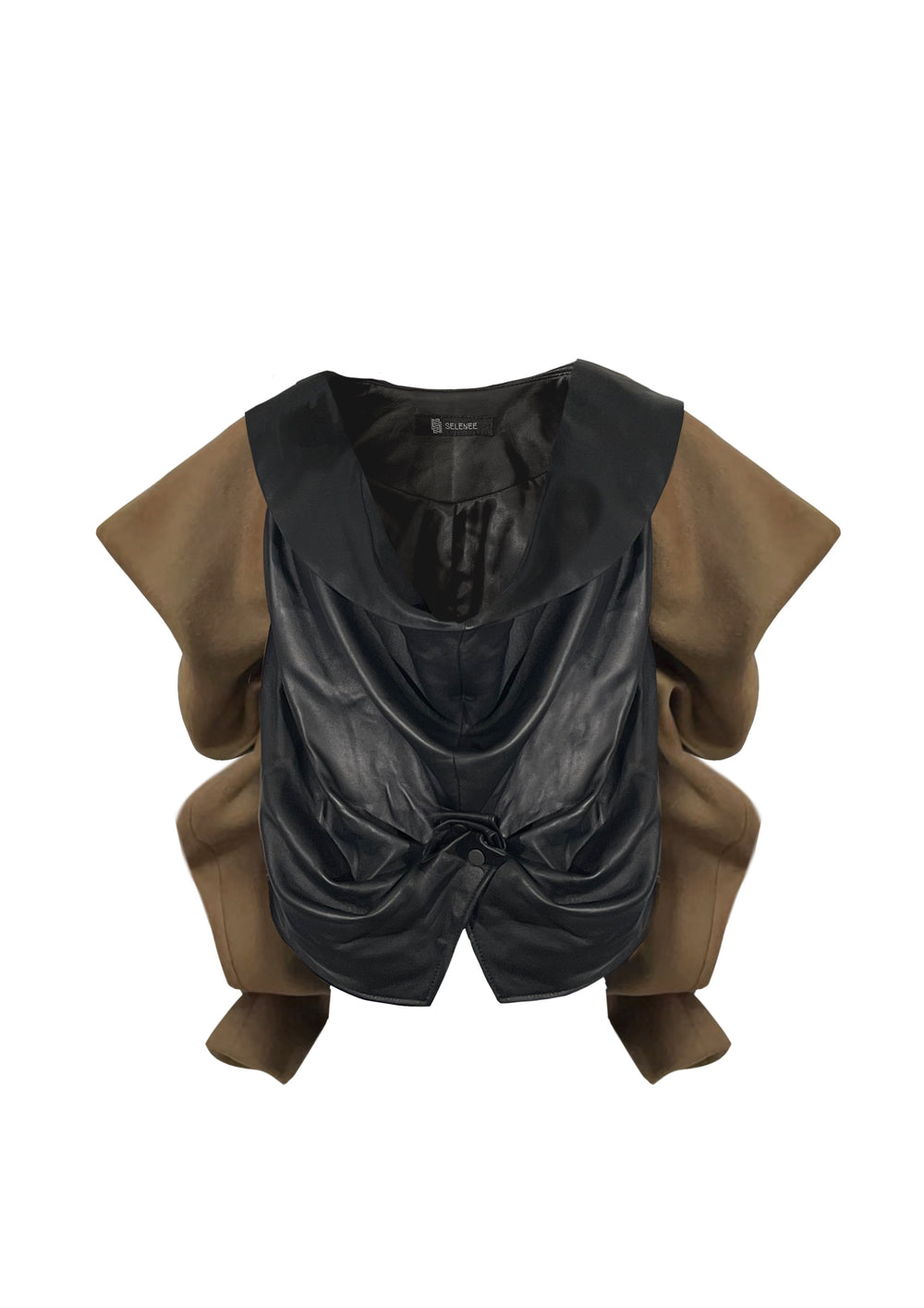 Suntan Sleeve Leather Weatshirt