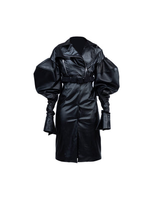 Puff Should Leather coat