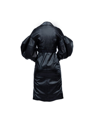 Puff Should Leather coat