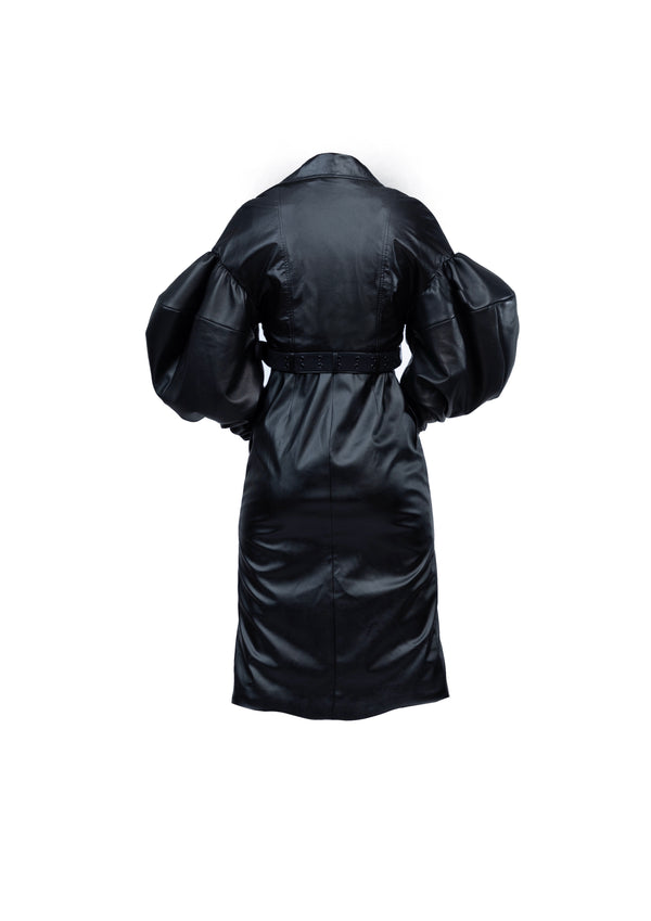 Puff Should Leather coat