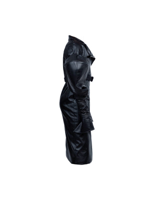 Puff Should Leather coat