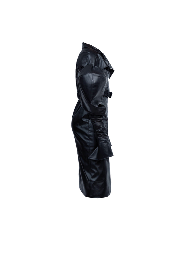 Puff Should Leather coat