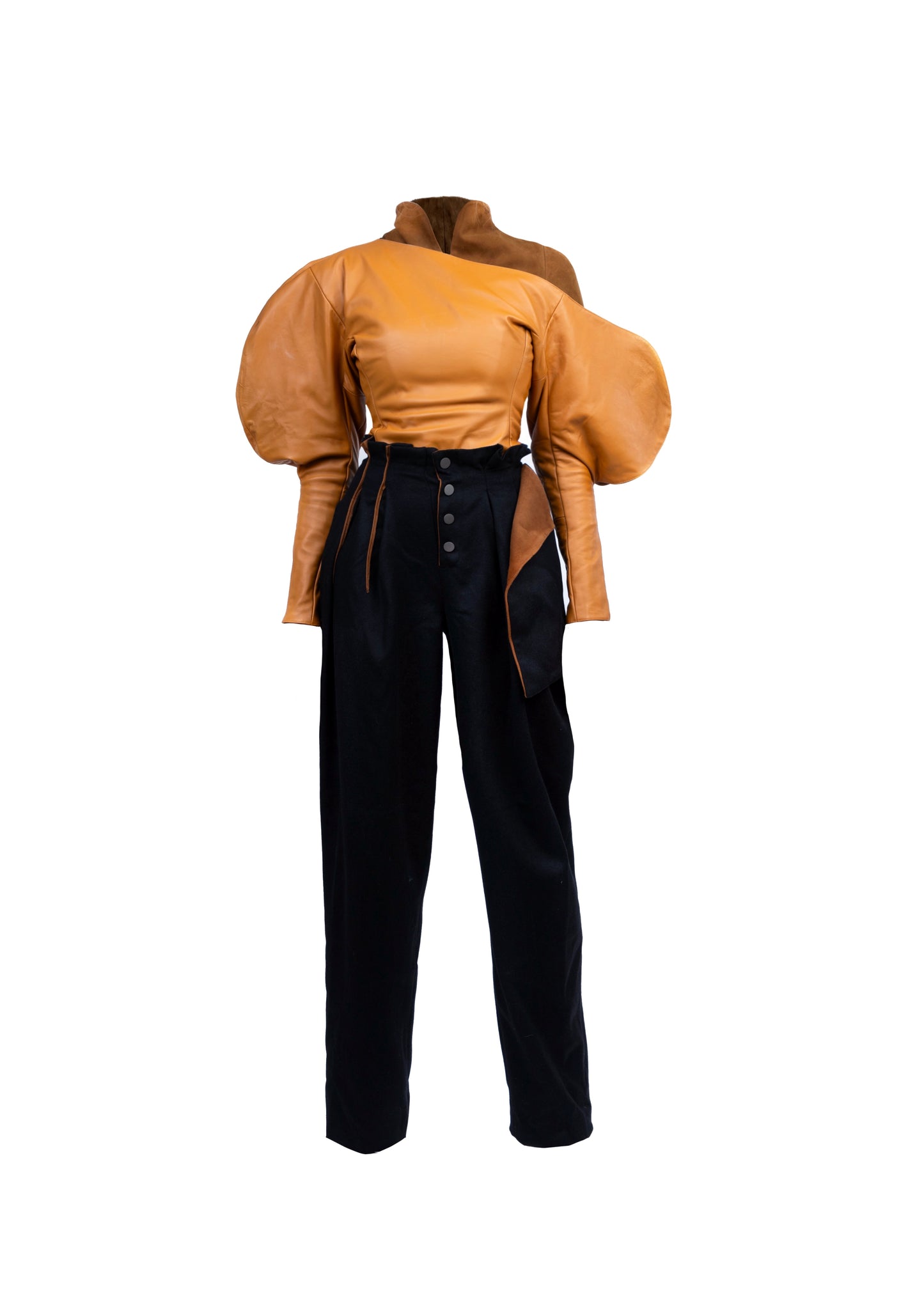 Leather Wool Suit