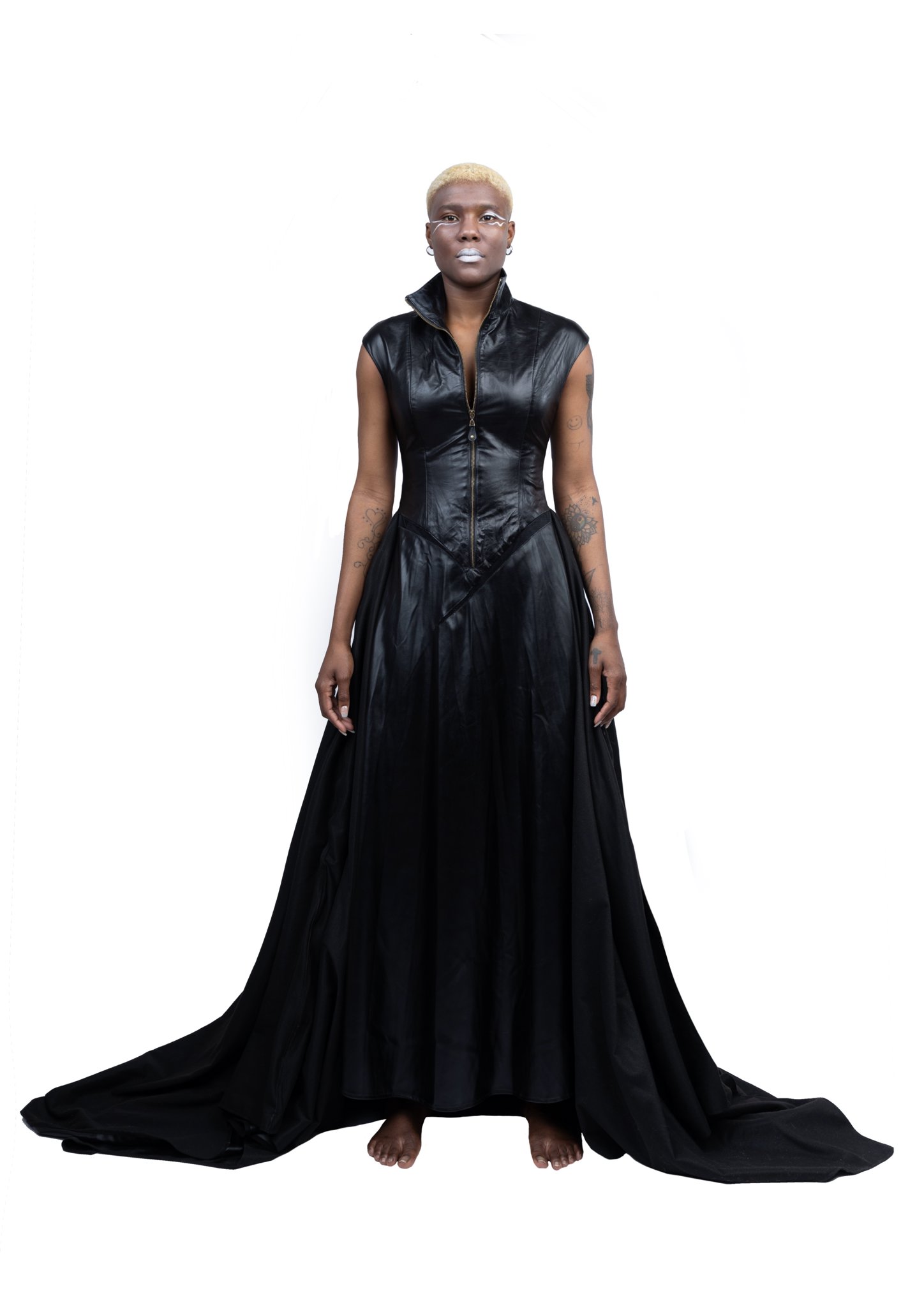 Picture of Lambskin Leather Maxi Dress